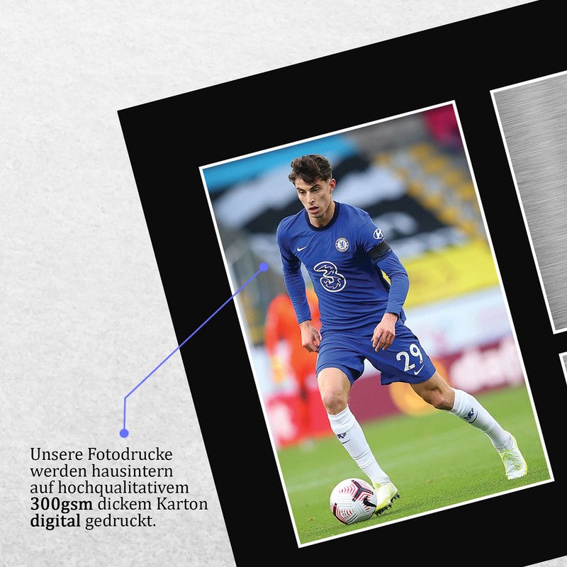 HWC Trading A4 Kai Havertz Presents Printed Autograph Picture for
