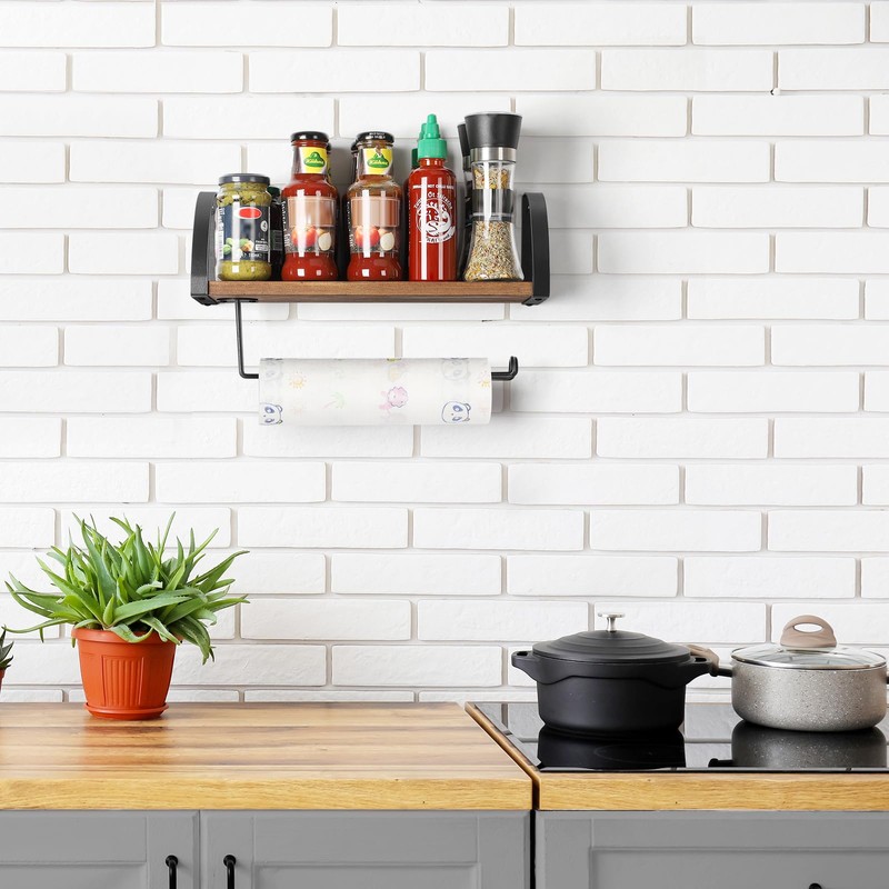 Paper Towel Holder Wall Mount Farmhouse Wood Paper Towel Holder