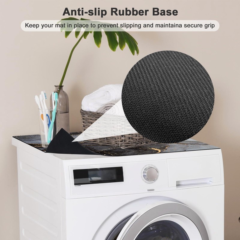 REESTBOO Washer and Dryer Top Protector Mat, Absorbent Anti-Slip Washer