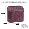 NYTKL Bling Car Trash Can with Lid, Sparkly Mini Crystal