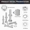 sourcing map M8 x 45mm Hex Head Screws Bolts, Nuts,