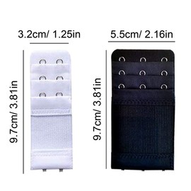 Bra Extenders 4Pcs Bra Extenders 3 Hooks and 4Pcs Bra Extenders 2 Hooks Comfortable Women’s Bra Extenders Bra Strap Extender Bra Extension Bra-Extenders (Red White Black and Beige)