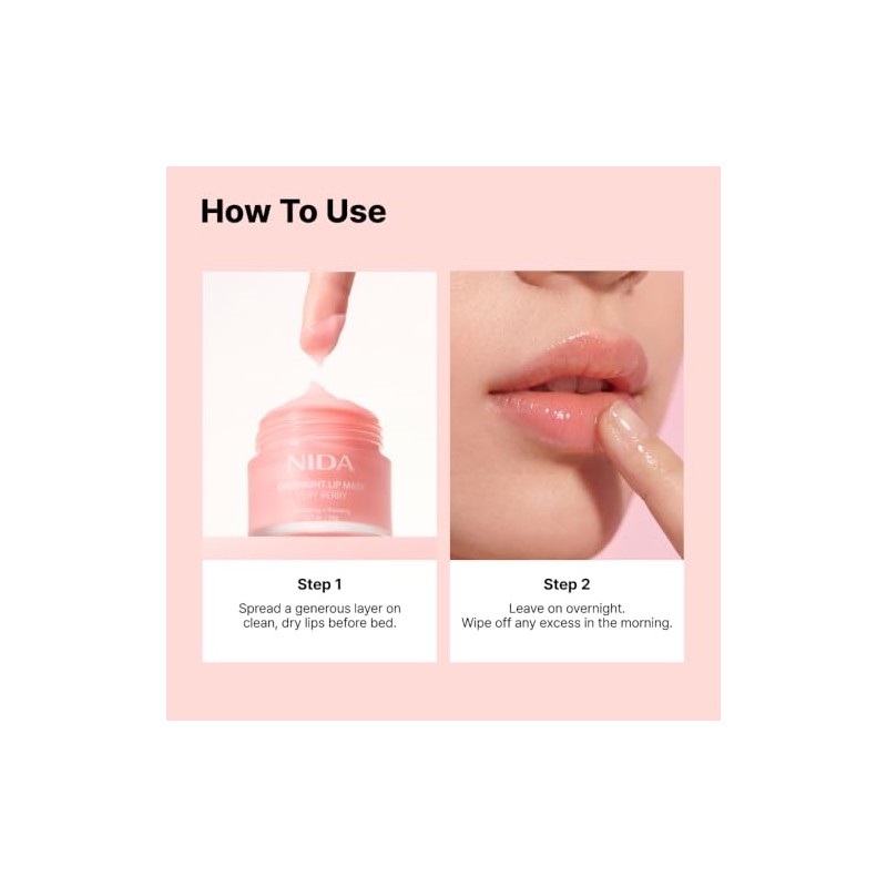 NIDA Overnight Lip Mask - Very Berry | Intense Hydration