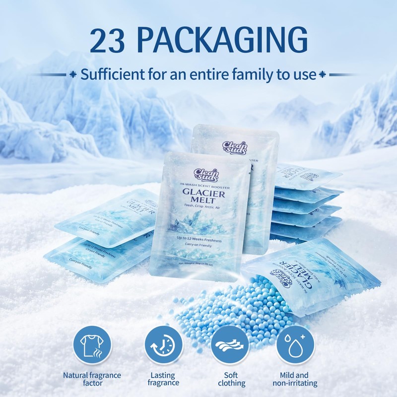 In-Wash Scent Beads Laundry, Scent Beads like Glacier Melt, Laundry