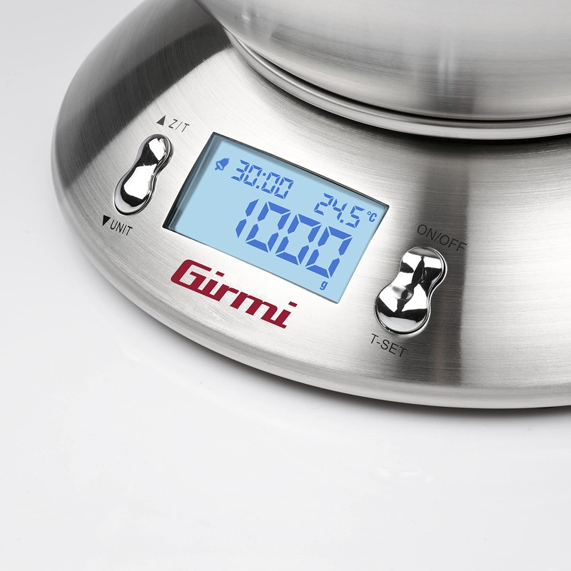 Girmi PS85 Table Round Electronic Kitchen Scale Stainless Steel Kitchen