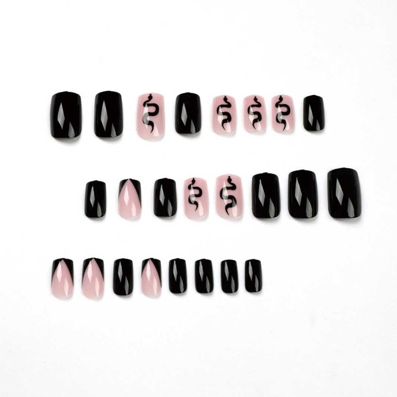 Enppode Medium Press on Nails Square Acrylic Nails Nude &