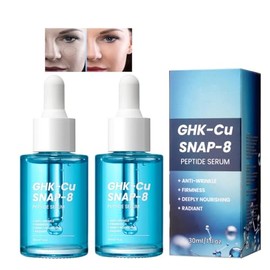 Suero Facial con Péptidos GHK-Cu y SNAP-8, Aceite Esencial de Cobre Azul, Hidratación Profunda, Limpieza y Cuidado de la Piel Refrescante (2 PCS)