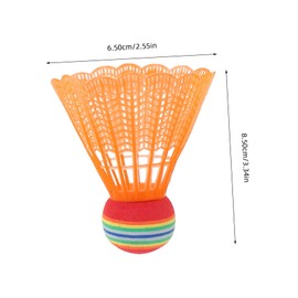 BESPORTBLE 12pcs Colorful Plastic Badminton Balls Lightweight Drop Resistant Shuttlecocks for Activities for Adults Bright Colors for Easy Visibility Random Color