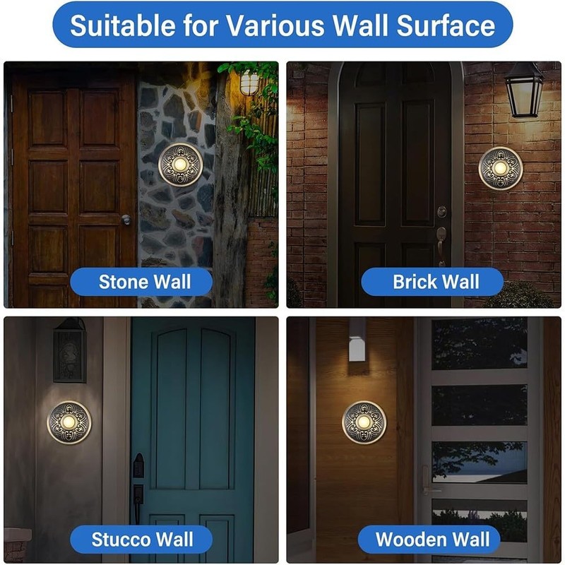 Doorbell Push Button, Bronze Lighted Doorbell Button Wall Mount Door