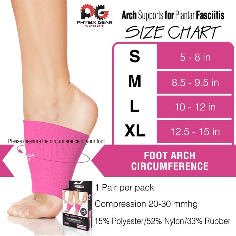 Physix Gear Arch Support Bands for Foot discomfort comfort -