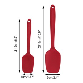 uxcell 4 Pcs Silicone Spatula Heat Resistant Non-scratch Kitchen Non Sticky Spatula for Cooking Baking and Mixing