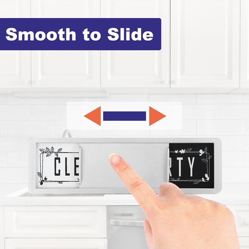 PATIKIL Dishwasher Magnet Clean Dirty Sign, 7x2" Clean & Dirty