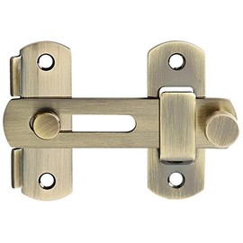 Alise SUS304 Stainless Steel Gate Latches Pet Door Latch Bolt Lock Heavy Duty Flip Latch 2.5mm-Thick,MS9500-Q Bronze