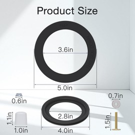 kerwinn RV Toilet Dual Seal Kit ，385311652 RV Toilet Seal Ring + 385311658 Flush Ball Seal ，Compatible with Dometic 300/310/320 ，High-Grade Rubber Seals ，Easy Install, Leak/Odor Prevention