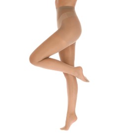 OVISSA Classic Tights for Women High Waist Pantyhose I Transparent Italian Tights for Ladies 20 DEN, Elastic Soft Reinforced Toe Panty Part Slimming Effect I Sizes S-XXL