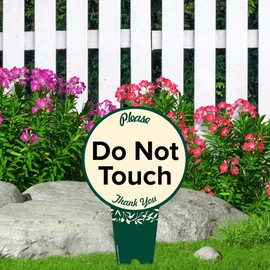 Please Do Not Touch Thank You Sign, 7"x13" Inches, Heavy Duty Integrated Ground Stakes, Indoor/Outdoor Use, Rust Free Aluminum Composite, Made in USA by My Sign center
