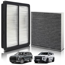 partszen 28113-A9100 Cabin and Engine Air Filter Fit for Hyundai Palisade 3.8L (2020-2024) Replace 28113A9100 97133S8000 WP10080 CA11943