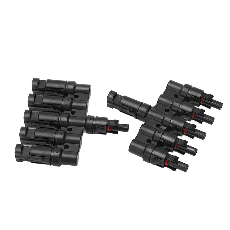 1 Pair Solar Panel Connector T Branch Cable Splitter Coupler