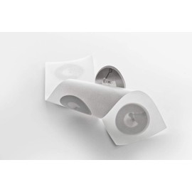 NFC Tag sticker 30 mm, 924 Byte, 100% compatible, 5 pieces in white, optimal for contact data/device/smartphone settings (Wlan, Bluetooth, SMS, telephone call via NFC), NXP NFC chip