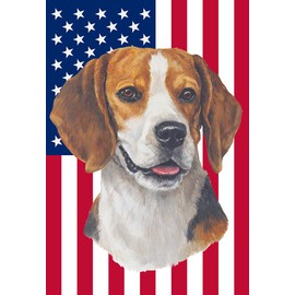 Beagle - Best of Breed American Flag II House Flag 28" x 40"