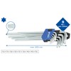 BRILLIANT TOOLS Long Ball Head Torx Wrench Set. 9 Pieces,