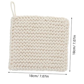 Ipetboom Square Woven Cotton Pot Mat Thick Heat-Resistant Trivet for Hot Dishes Creative Japanese Design for Kitchen Use