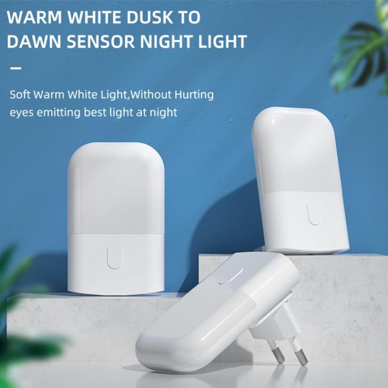 2pcs LED Night Light 3 Brightness Adjustable Soft White 2700K