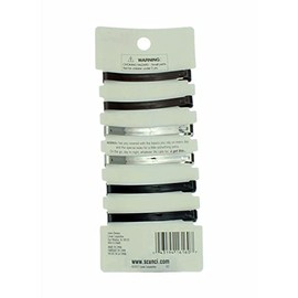 Scunci Effortless Beauty - Open Center Metal Barrettes, Assorted Colors (6 Count)