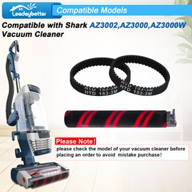 Leadaybetter AZ3002 LA702 LA700 Replacement for Shark AZ3002 AZ3000 AZ3000W LA702 LA700 LA555 Stratos DuoClean PowerFins Upright Vacuum，Accessories Kit Includes 1 Brush Roll +2 Belt