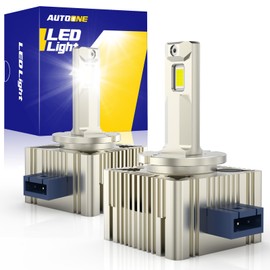 AUTOONE D3S LED Bulb, 800% Brighter, 3 Min Quick Install, 20 Years Lifespan, No Flicker, 99% Compatibility