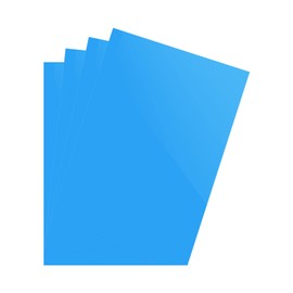 DMiotech 4Pcs Correction Gel Light Filter Overlay Transparent Plastic PVC Sheets Blue for Photo，Film,Video