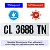 Movbudy 2 Pack Boat Registration Number Plate, Registration Sticker Plate
