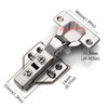 Luokim 2pcs Soft Close Cabinet Concealed Hinges European Half Overlay,110