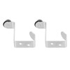 Set of 2 Stainless Steel Door Stoppers with Coat Hooks,