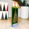 Flatyz Gold Christmas Tree Candle on Green - Flat, Decorative