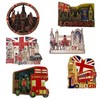 6 London metal magnets - British souvenirs fridge magnet -