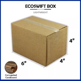 EcoSwift 1-Box 6x4x4 "EcoSwift" Brand Cardboard Packing Mailing Shipping Corrugated