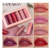 Matte Hexagonal Conjunto De Lápiz Labial Impermeable A
