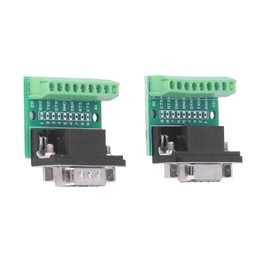 Jadeshay Cable Adapter - DB9 Male Female Adapter Screw Terminal 9 Pin 9 Hole Conversion Board for RS232 RS485
