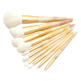 WOONEKY Marble Makeup Brush Set 10 Pcs Brush Kit Foundation Brush Face Powder Brush for Daily and Special Occasions