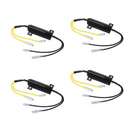 SIGANDG 4 Stück LED-Leistungswiderstand Lastwiderstand,Motorrad Blinkeranzeige Widerstände Kabel,Motorrad Blinkwiderstand Adapter Flash Fix Fehler für Motorrad,21 W 6 Ω