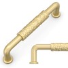 Amerdeco 10 Pack Brushed Gold Hammered Cabinet Pulls 3.75 Inch(96mm)