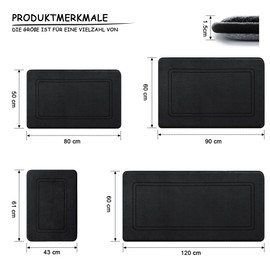 Non-Slip Bath Mat, Bathroom Rug, Soft Bath Mat, Absorbent Bath Mat, Shower Mat, Floor Mat for Bathroom, Black, 43 x 61 cm