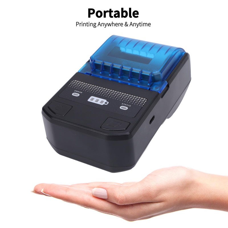 Thermal Label Maker Machine, USB & Bluetooth 58mm Thermal Label