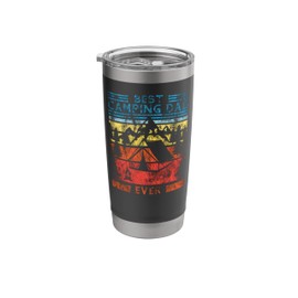 Best Camping Dad Ever Family Tent Retro Vintage Stainless Steel Insulated Tumbler