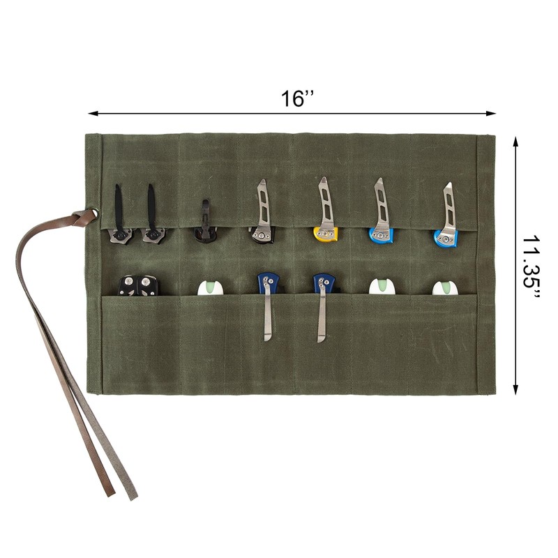 Baizoy Knife Display Bag With 12 Slots Pocket Knives,Folding Knife