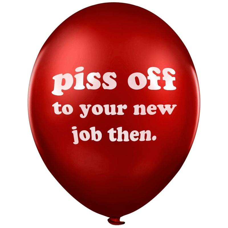 Rude balloons office leaving gifts for colleagues ideas good luck