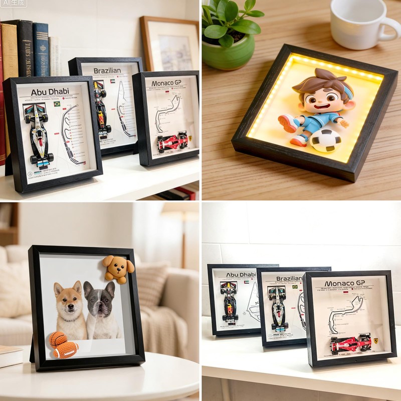 6x6 Shadow Box Frame, 3D Picture Frame Display Cas with