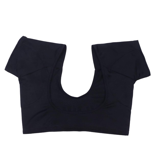 HEALLILY Sweat Guard Vest Underwear Vest Reusable Underarm Armpit Sweat Pads Shields Washable Sweat Shield Vest for Women Black Size L