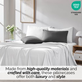 Southshore Fine Living, Inc. King Size Pillow Cases Set of 2, Luxurious, Ultra-Soft Brushed Microfiber, Hotel Quality Pillowcases for King Pillows, Extra Large 20" x 40", Slate